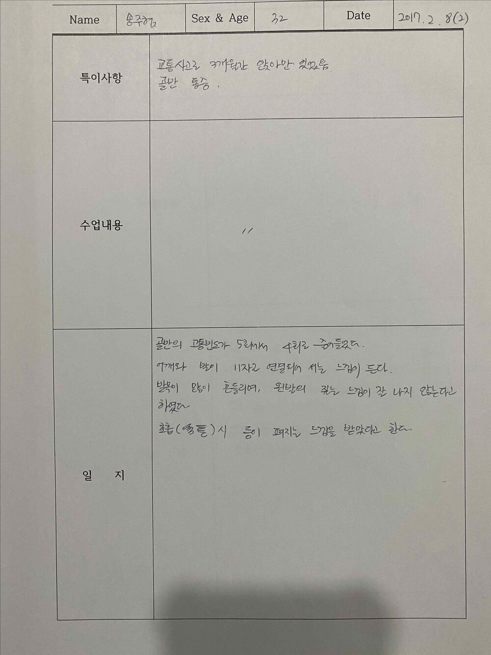 하루 8알 진통제에서, 진통제 없는 일상으로